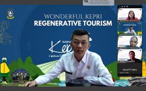 Kepala Dinas Pariwisata Provinsi Kepri, Hasan, dalam kegiatan Ruang Diskusi Strategis Seri ke-11 yang digelar oleh Asisten Deputi Manajemen Strategis Kementerian Pariwisata dan Ekonomi Kreatif RI, Jumat (18/7/2025).