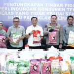 Dirtipideksus Bareskrim Polri menyita sebanyak 201 ton beras dari berbagai merek karena tidak memenuhi standar mutu dan takaran yang ditetapkan.
