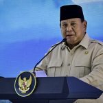 Presiden Prabowo Subianto menyampaikan sambutannya pada peluncuran kelembagaan 80.081 Koperasi Desa/Kelurahan Merah Putih (KDMP/KKMP)