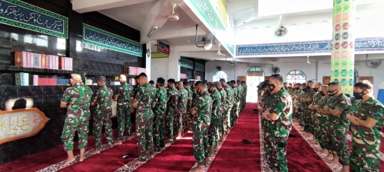 Gugurnya Prajurit Marinir di Medan Tugas, Yonmarhanlan IV mengelar Doa Bersama Dan Sholat Ghoib